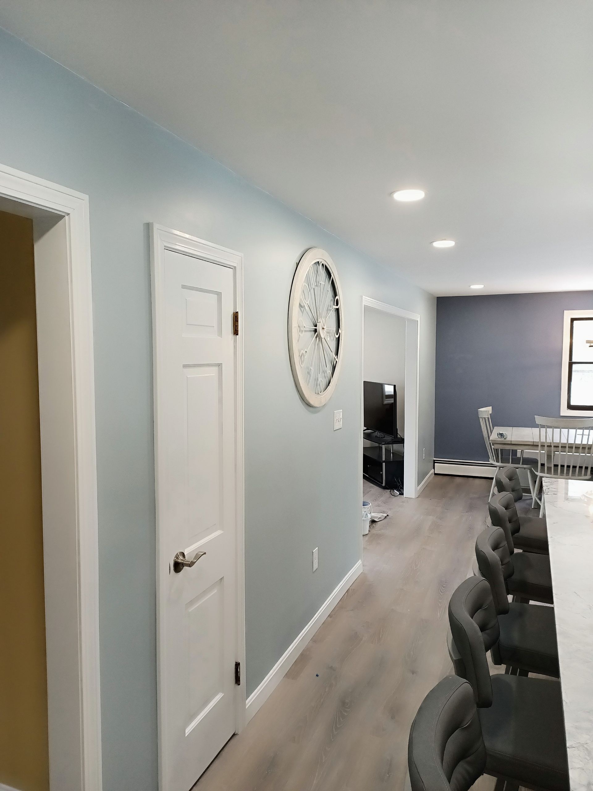 Interior hallway with smooth painted walls by Genesis Painting