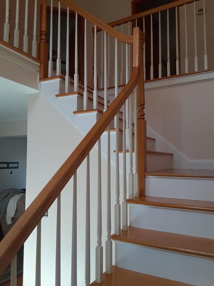 Interior repaint, staircase and railings, a Genesis Painting job